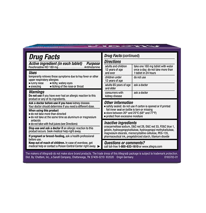 24 Hour Gelcaps Allegra® Allergy Relief Medicine